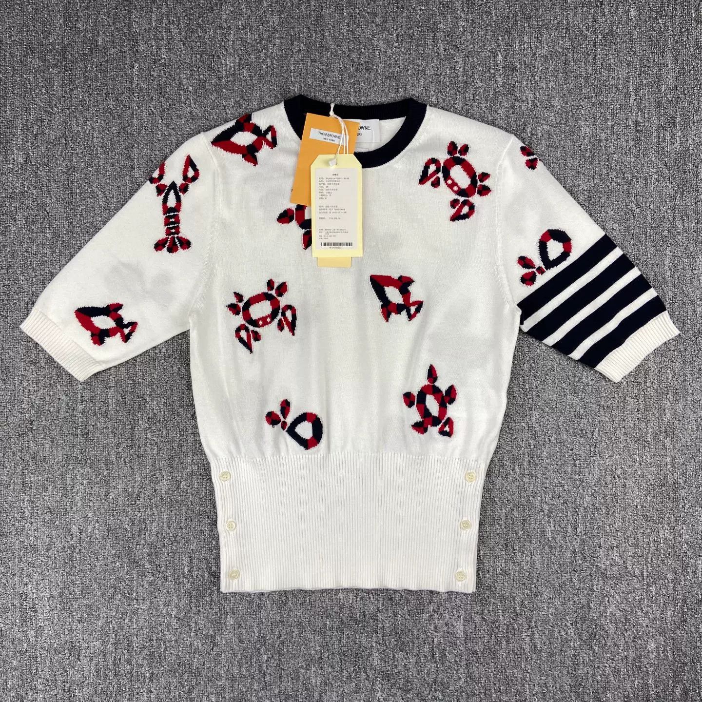 Thom Browne thom browne white sea world knit top Size US S / EU 44-46 / 1 - 1 Thumbnail