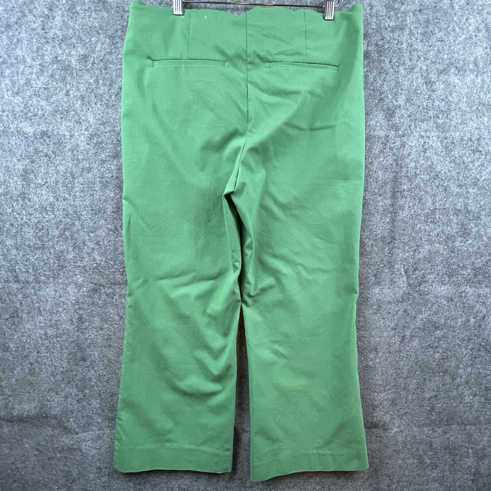 Chicos Chico's Pants Womens 2.5/ 14 Green Straight Cropped Wide Leg Size 36" / US 14 / IT 50 - 2 Thumbnail