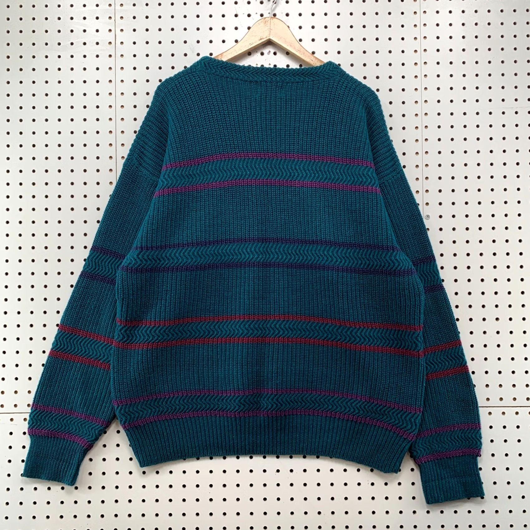 Vintage VINTAGE Boston Clipper Knit Sweater Mens XLK Blue Striped Pullover 24x30 Classic Conversation Size US XL / EU 56 / 4 - 6 Thumbnail