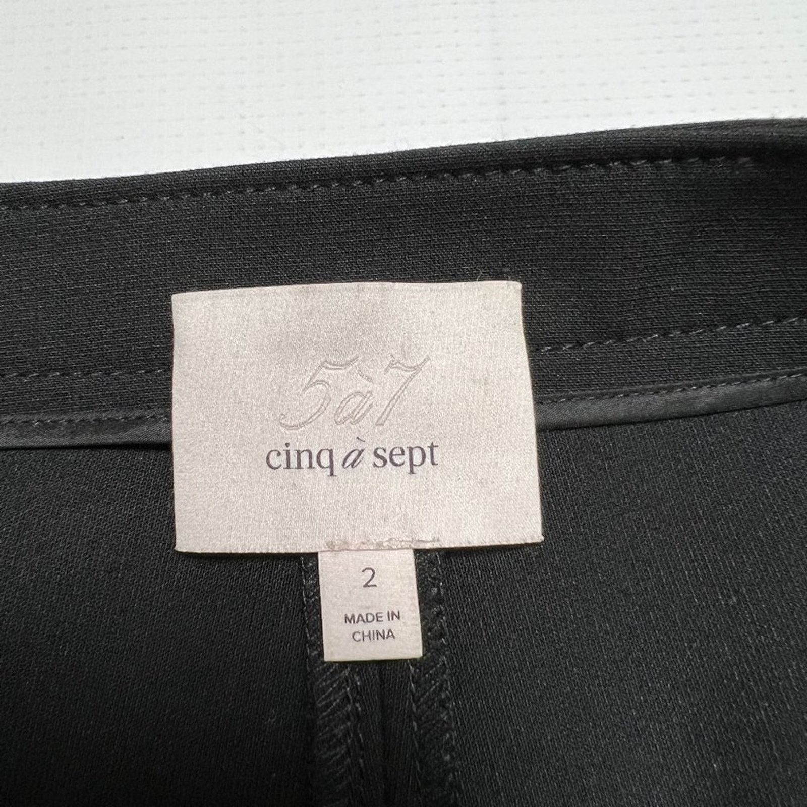 Cinq a Sept Cinq a Sept Ponte Straight Leg Pants Black Size 2 Size 26" / US 2 / IT 38 - 3 Thumbnail