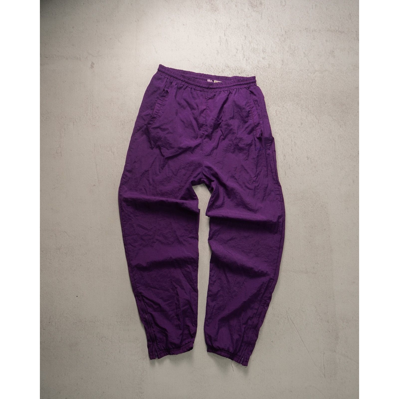 Puma Vintage 90s Puma Purple Cuffed Track Pants - Women's Large Size 28" / US 6 / IT 42 - 1 Thumbnail