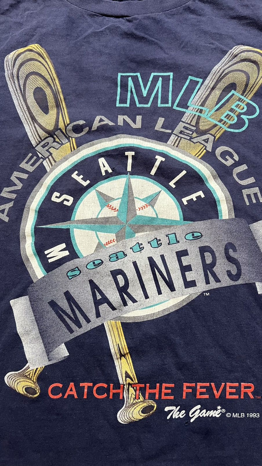 MLB × The Game × Vintage 1993 RARE‼️Seattle Mariners MLB the game T shirt Size US XL / EU 56 / 4 - 3 Thumbnail