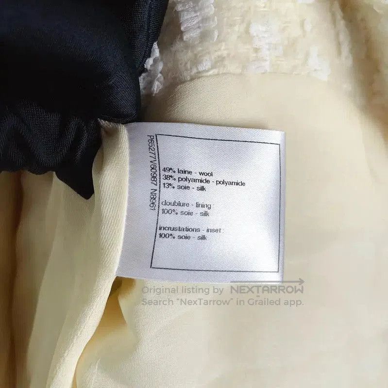 Chanel Chanel White Wool Blend Women's Jacket . Size S / US 4 / IT 40 - 9 Thumbnail