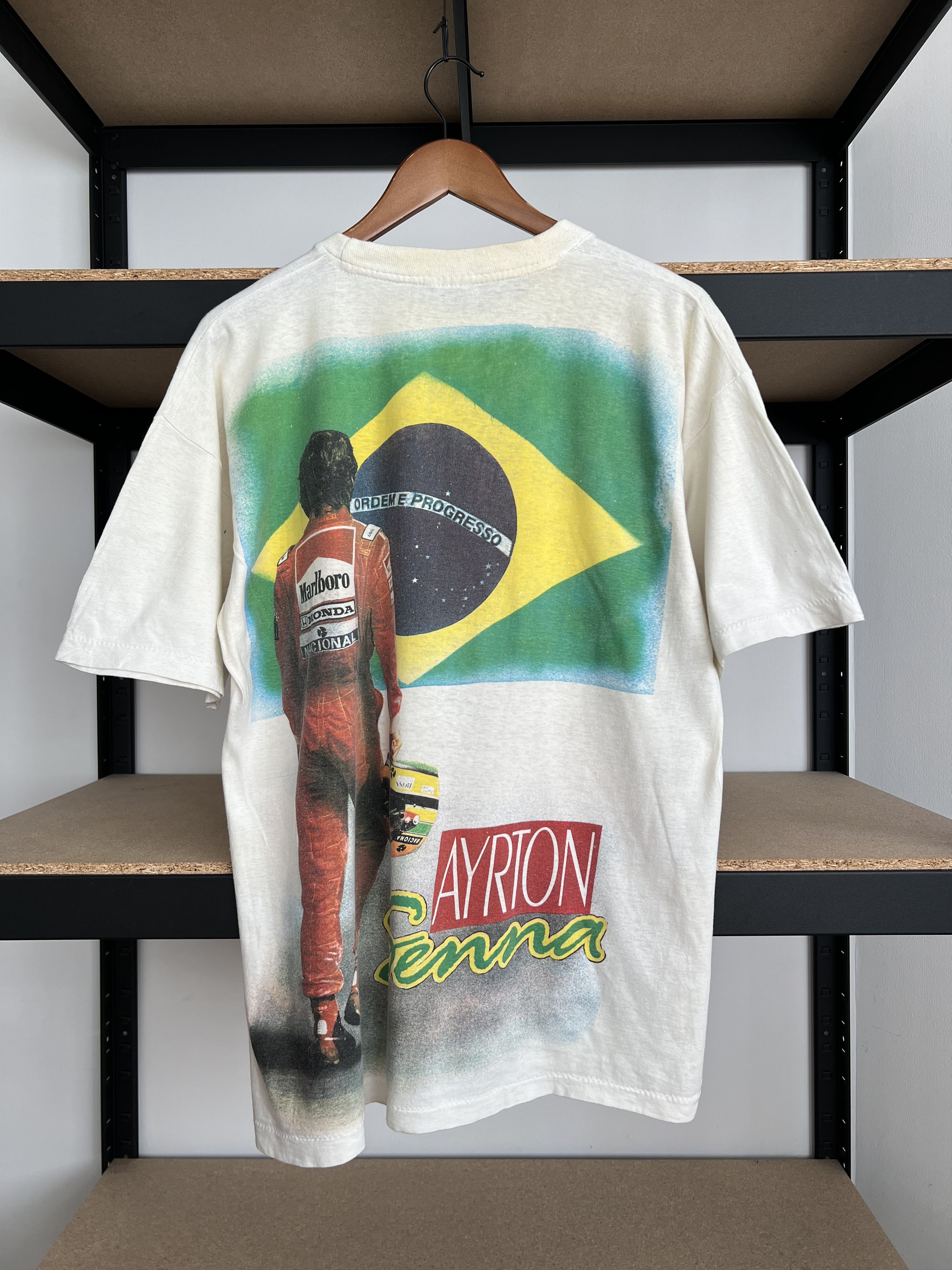 Formula 1 Vintage 90s Ayrton Senna Formula 1 F1 Renault AOP T-shirt Size US L / EU 52-54 / 3 - 2 Thumbnail