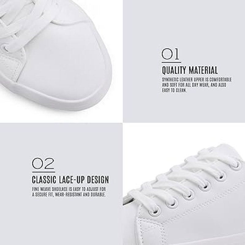 Other New Jabasic Womens Size 8 White Faux Leather Lace Up Platfor Size US 8 / IT 38 - 2 Thumbnail