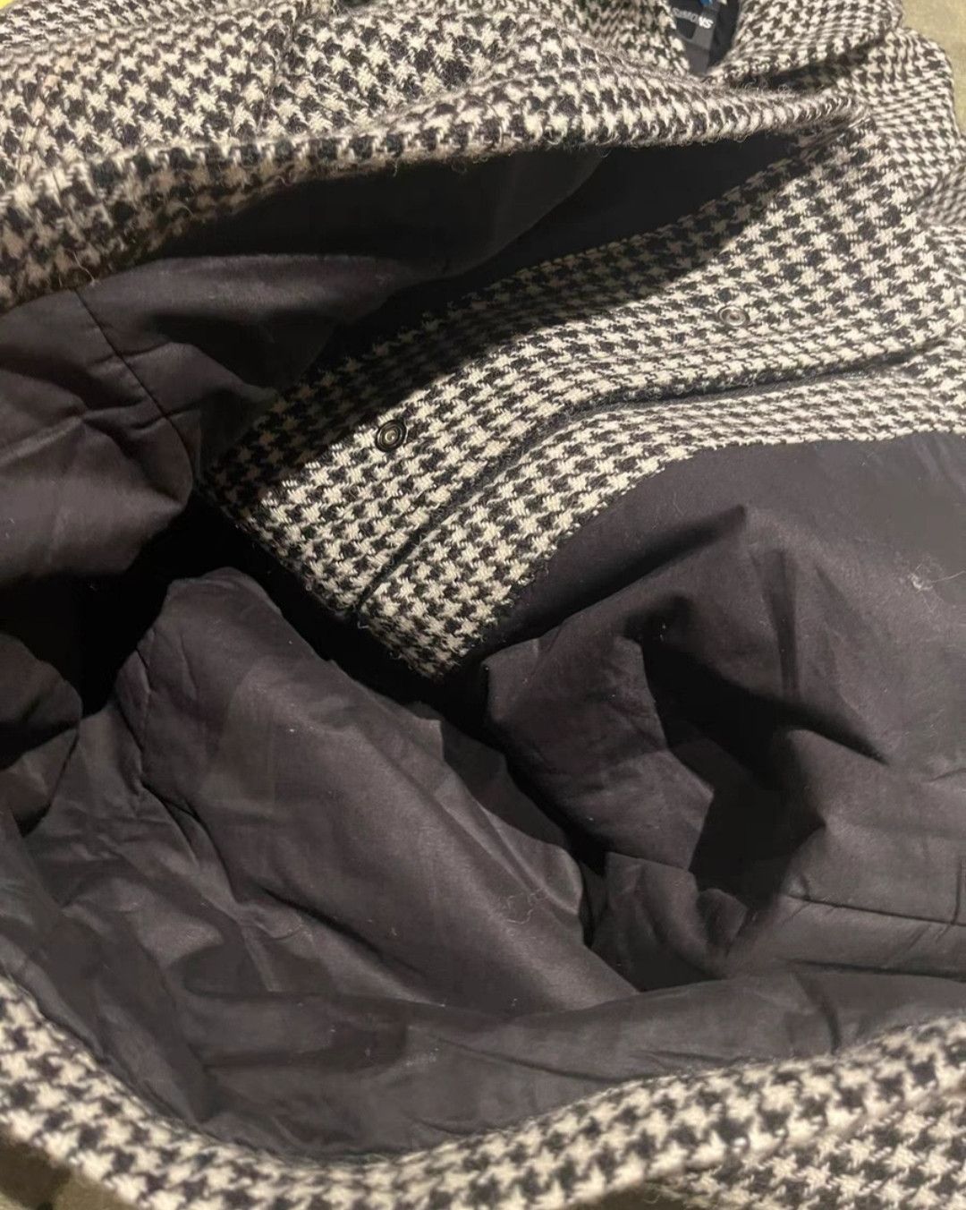 Raf Simons Raf Simons 18FW Black and White Checked Wool Parka Size US M / EU 48-50 / 2 - 4 Thumbnail
