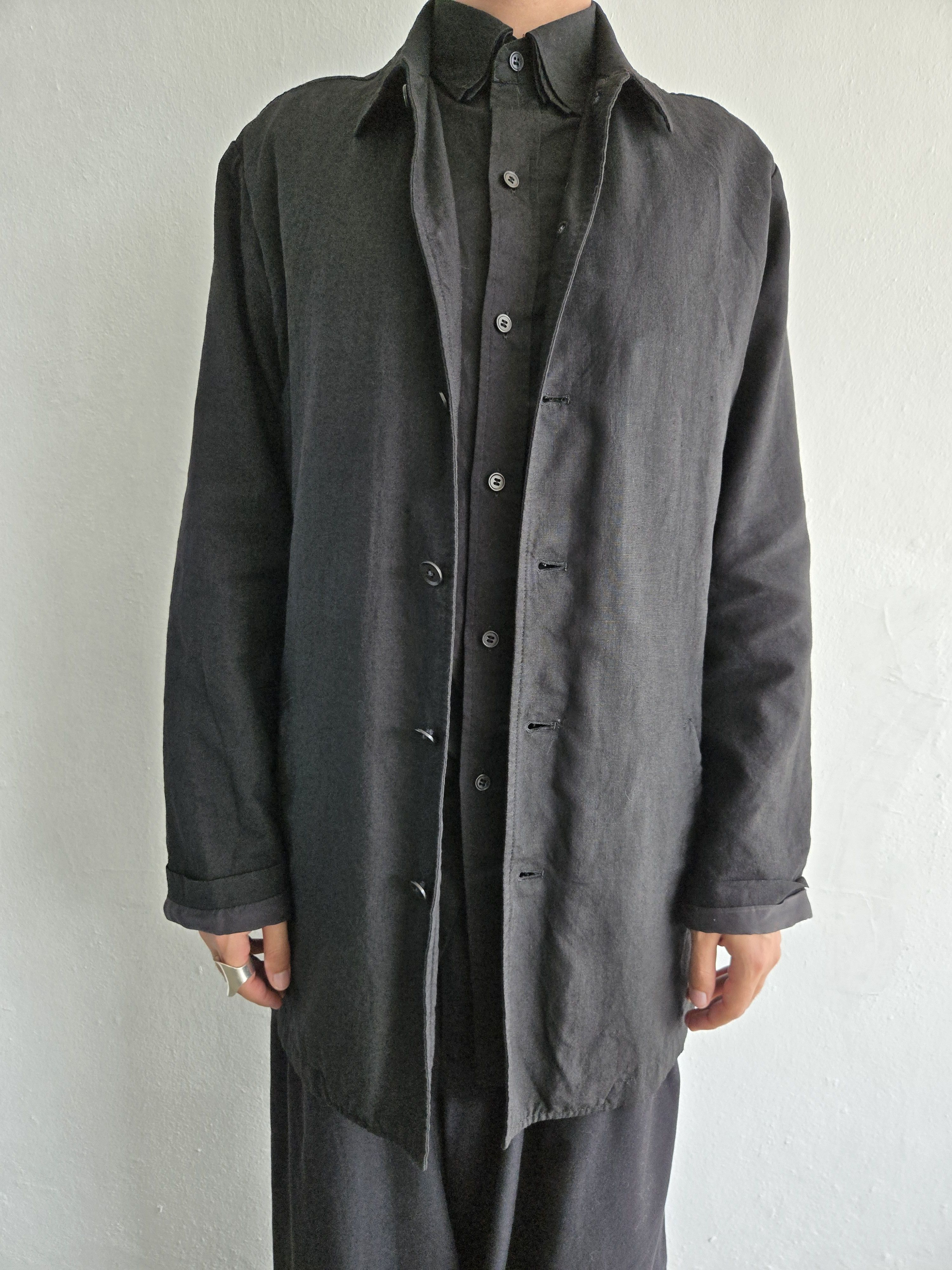 Yohji Yamamoto 03ss Yohji Yamamoto pour homme linen/wool jacket Size US L / EU 52-54 / 3 - 3 Thumbnail
