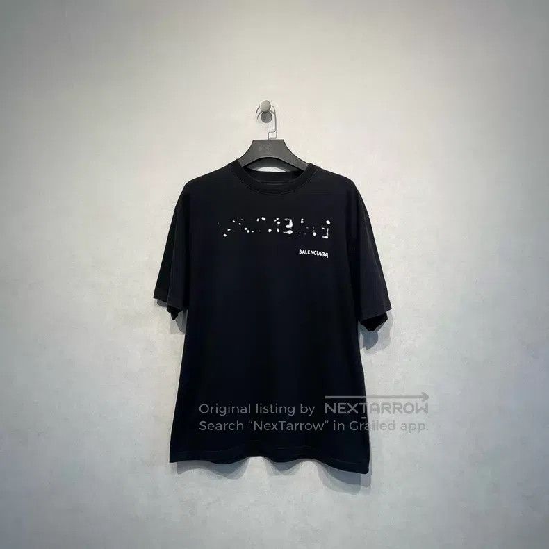 Balenciaga Balenciaga Faded logo print short sleeve t-shirt Size US M / EU 48-50 / 2 - 2 Thumbnail