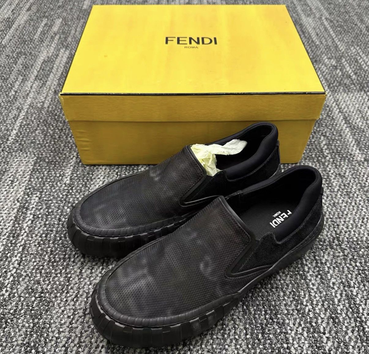 Fendi Fendi Force FF Monogram Slip-On Casual Shoes J41 Size US 7 / EU 40 - 1 Thumbnail