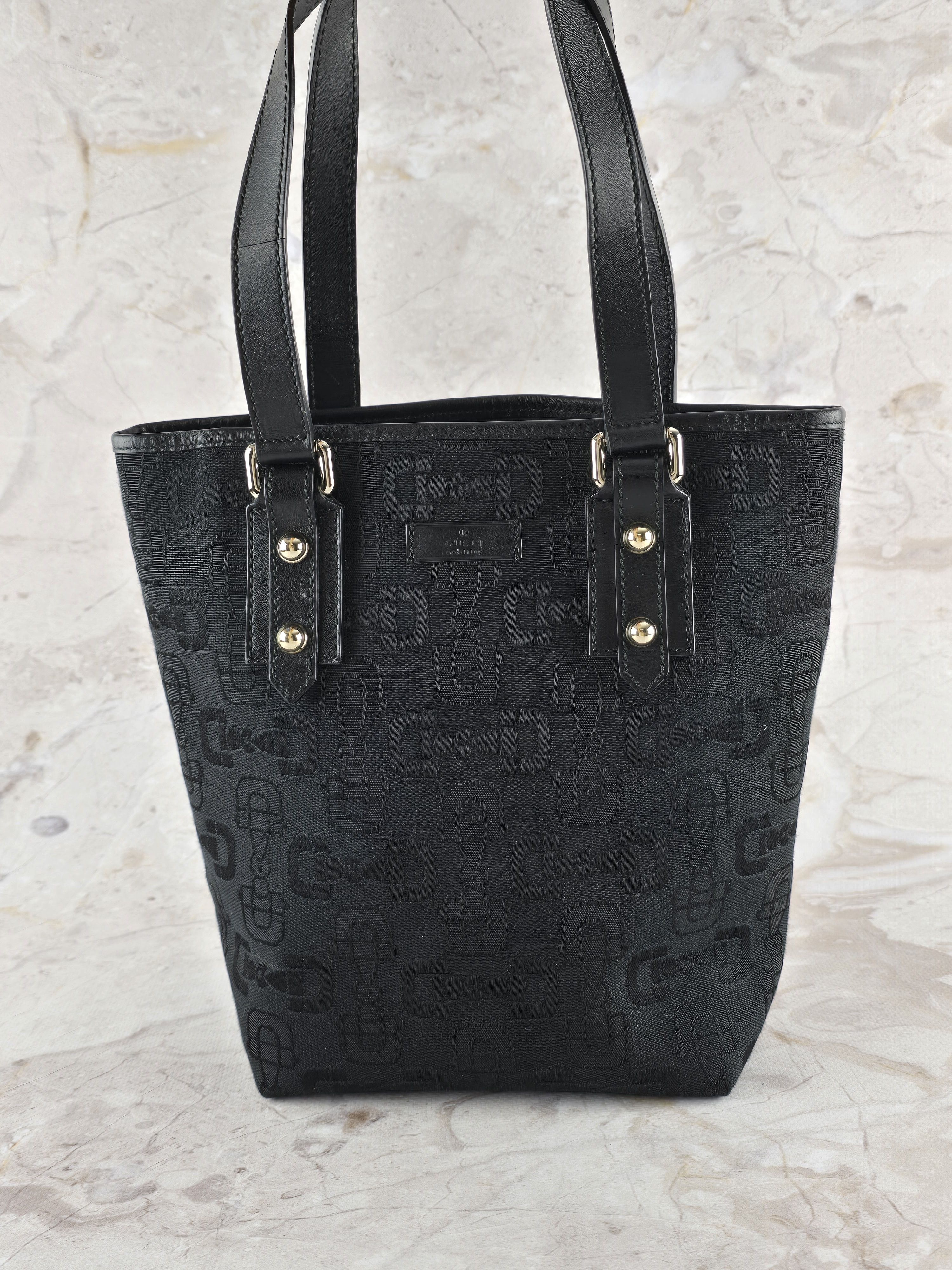 Gucci Gucci Bucket Handbag Coated Canvas black + dust bag Size ONE SIZE - 5 Thumbnail