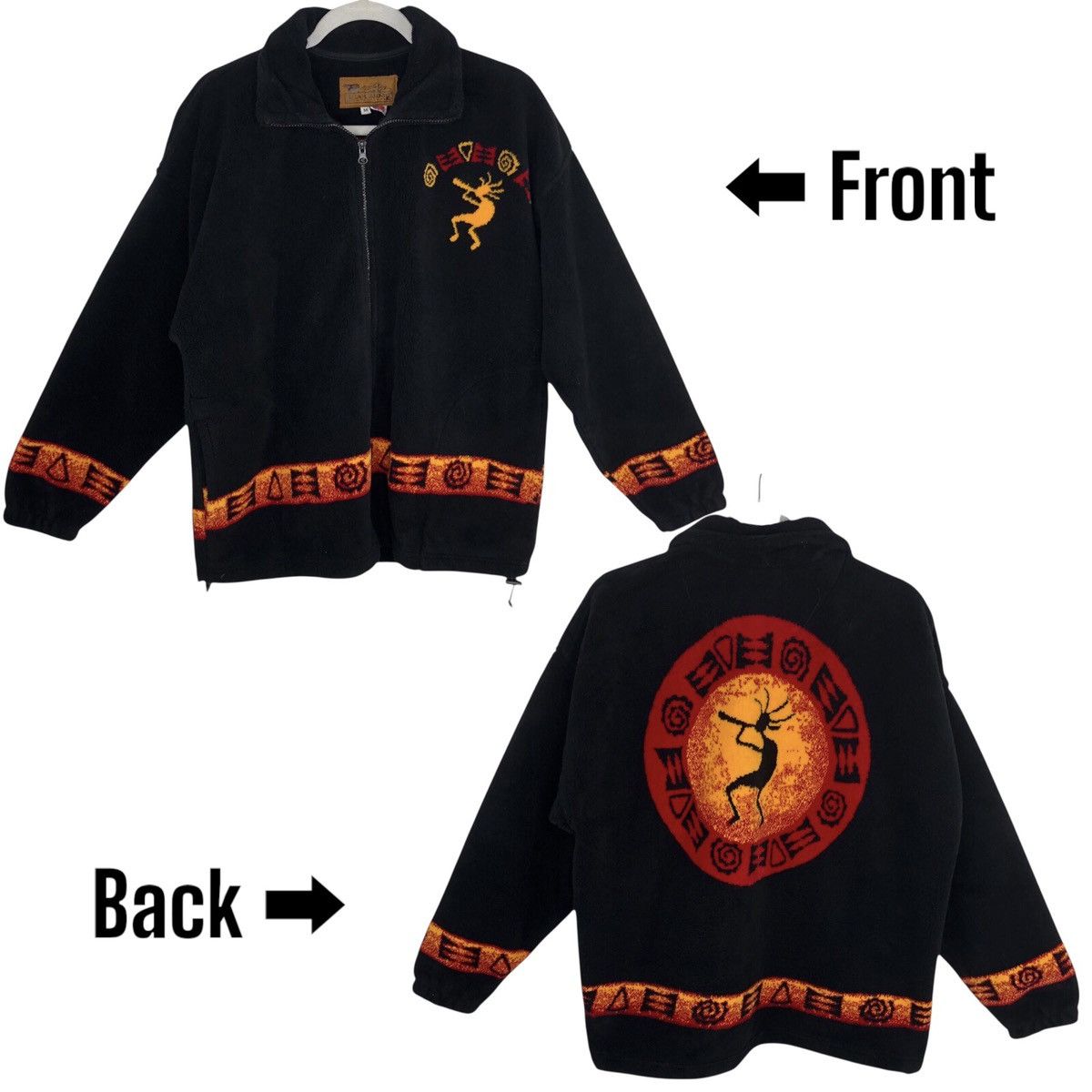 Other Bear Ridge Outfitters Kokopelli Sherpa Fleece Full Zip Coat Size M / US 6-8 / IT 42-44 - 1 Thumbnail
