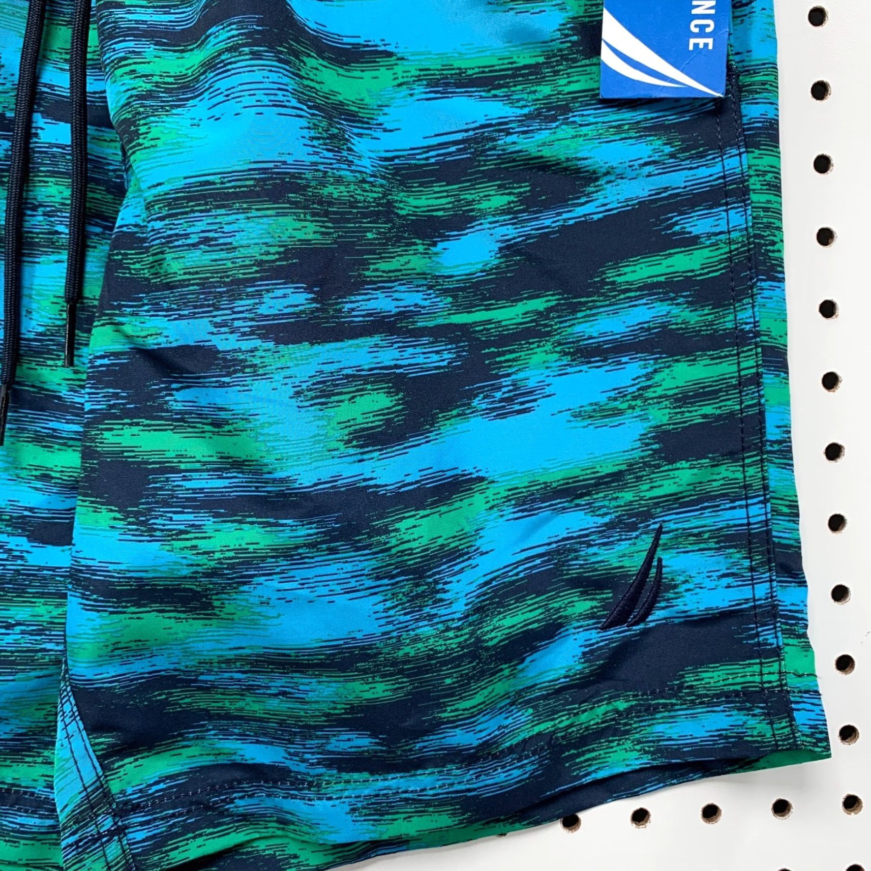 Nautica NEW Nautica Striped Performance Swim Trunks Shorts Green Blue Mens Small 28x8 NWT Size US 29 - 5 Thumbnail