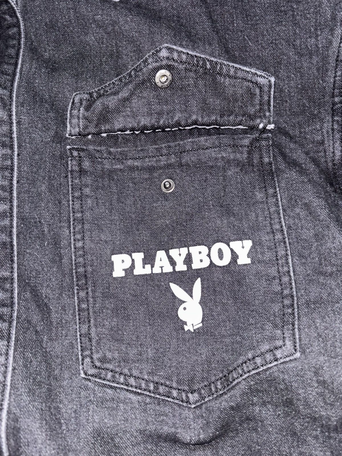 Playboy Rare designer Playboy denim jacket Size US L / EU 52-54 / 3 - 3 Thumbnail