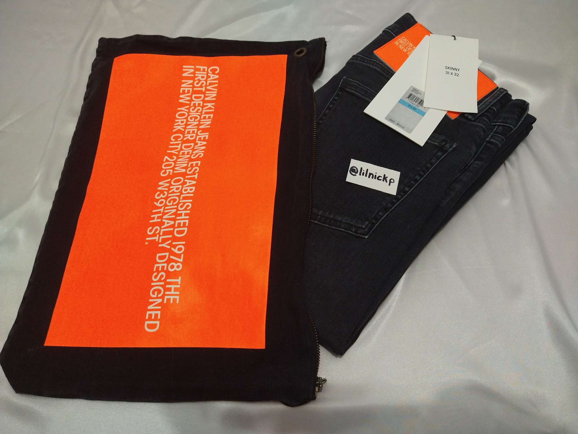 Calvin Klein 205W39NYC EST. 1978 Skinny Leg Comet Grey Jeans Size US 31 - 11 Thumbnail