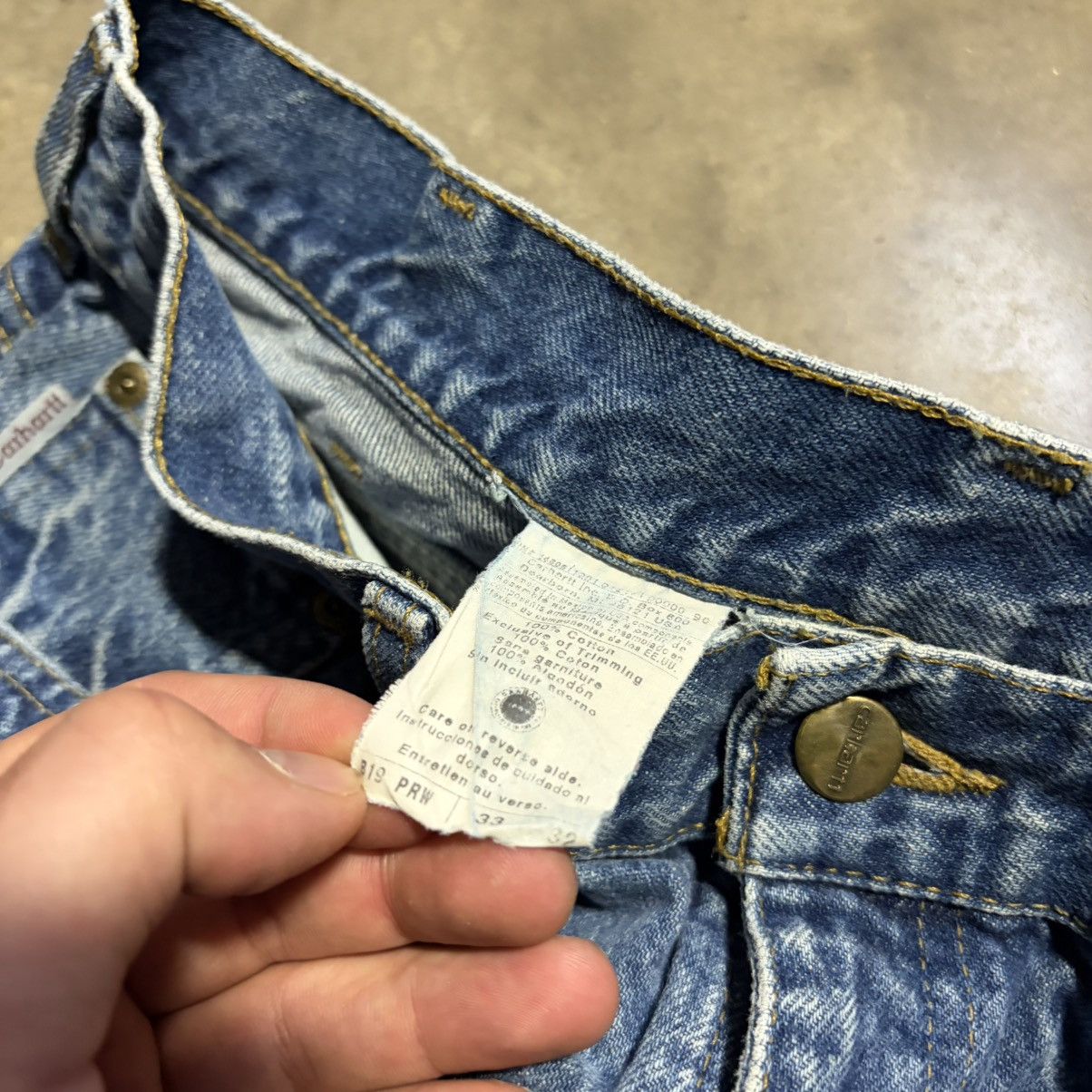 Carhartt Vintage Carhartt Denim Jeans Washed Faded B19 PRW Grunge Y2K Size US 33 - 11 Thumbnail