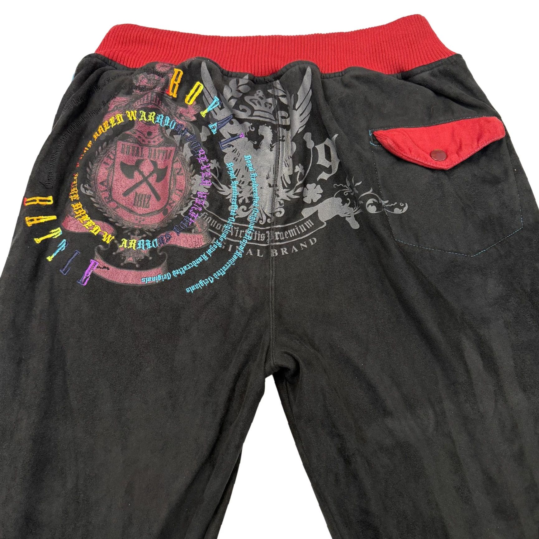 Vintage VINTAGE Imperious Sweatpants Mens 2XL Black Royal Warrior Gothic Y2K Urban Pants Regular 31in Inseam Drawstring Pockets Size US 39 - 2 Thumbnail