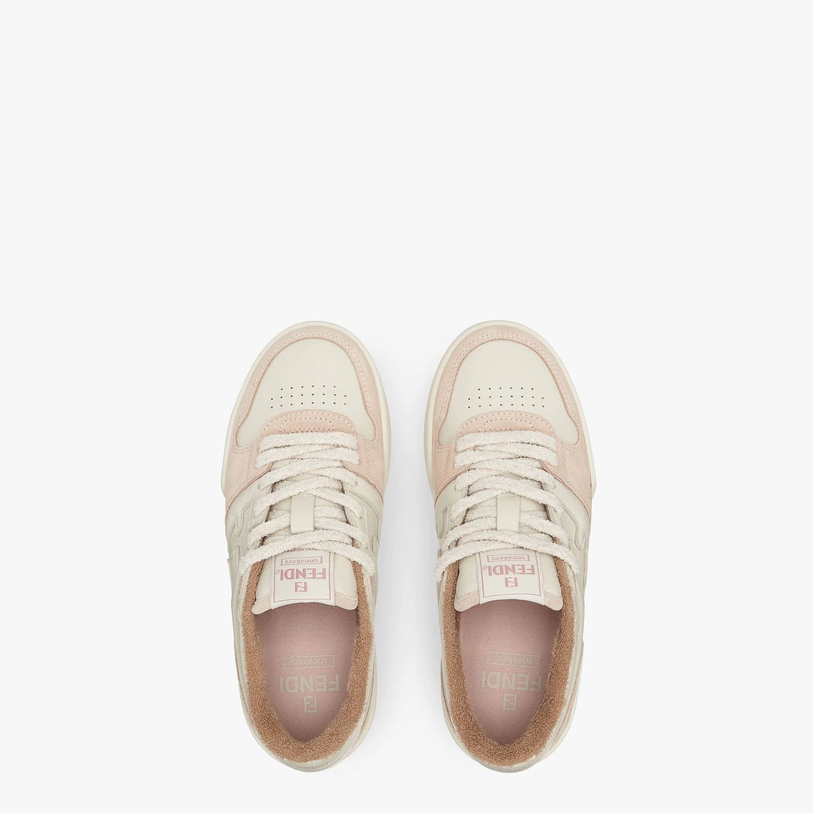 Fendi o1B3y1r0326 Match Low-Top Sneakers in White/Pink Size US 8 / IT 38 - 4 Thumbnail