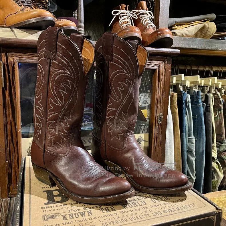 レアRRLウエスタンブーツ8D RRL Ralph Lauren RRL Western Cowboy Boots 8D - dmc | Grailed