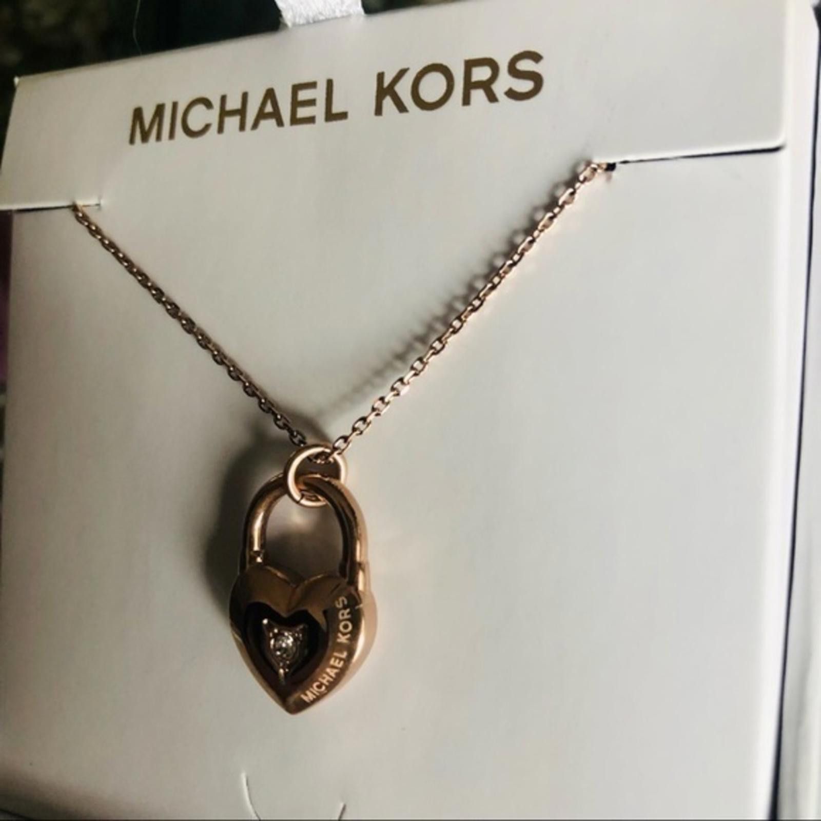 Michael Kors Michael Kors Rose Gold Heart Necklace NWT Size ONE SIZE - 2 Thumbnail