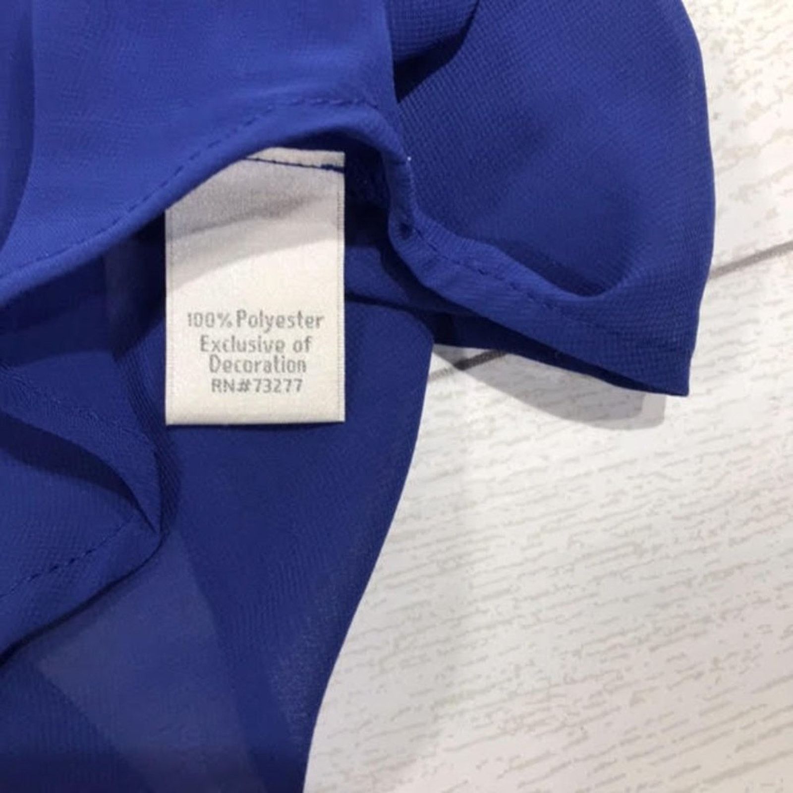 Other Lauren Conrad Cobalt Blue Semi Sheer Flowy Blouse Size M Size M / US 6-8 / IT 42-44 - 5 Thumbnail