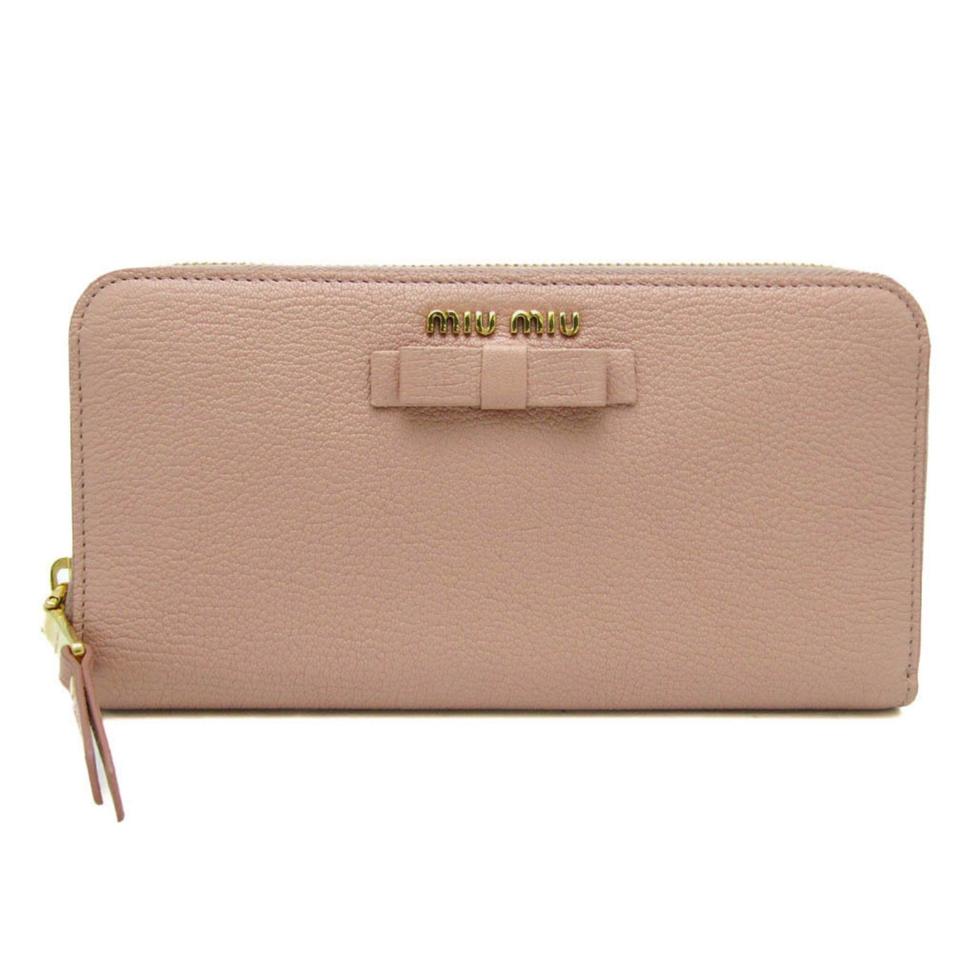 image of Miu Miu Ribbon Wallet in Pink, Women's