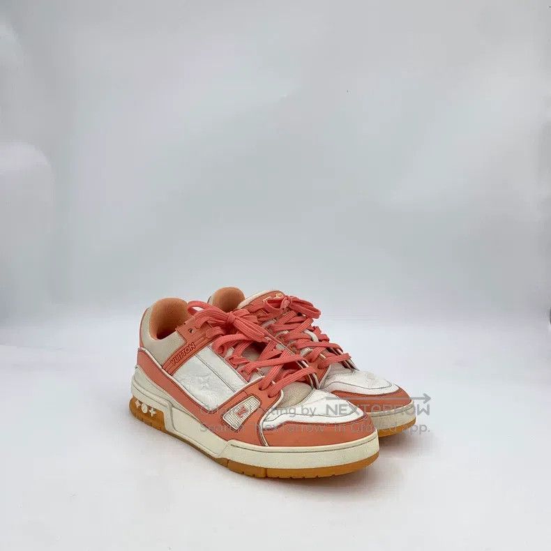 Louis Vuitton Louis Vuitton Trainer Orange logo Embossed Lace Up Casual Size US 7.5 / EU 40-41 - 2 Thumbnail