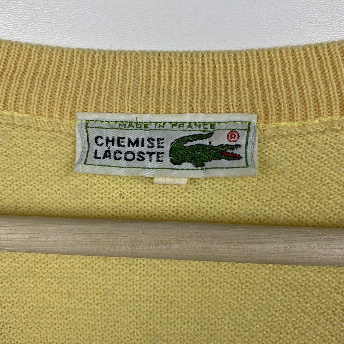Lacoste Vintage Chemise Lacoste Wool Sweater V-Neck Size 5 Size US L / EU 52-54 / 3 - 6 Thumbnail