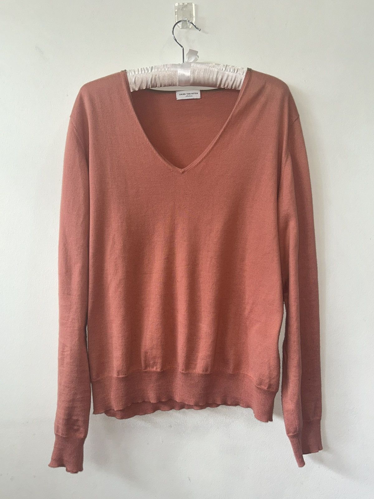 Dries Van Noten Pink tan dries cotton thin sweater Size M / US 6-8 / IT 42-44 - 1 Thumbnail
