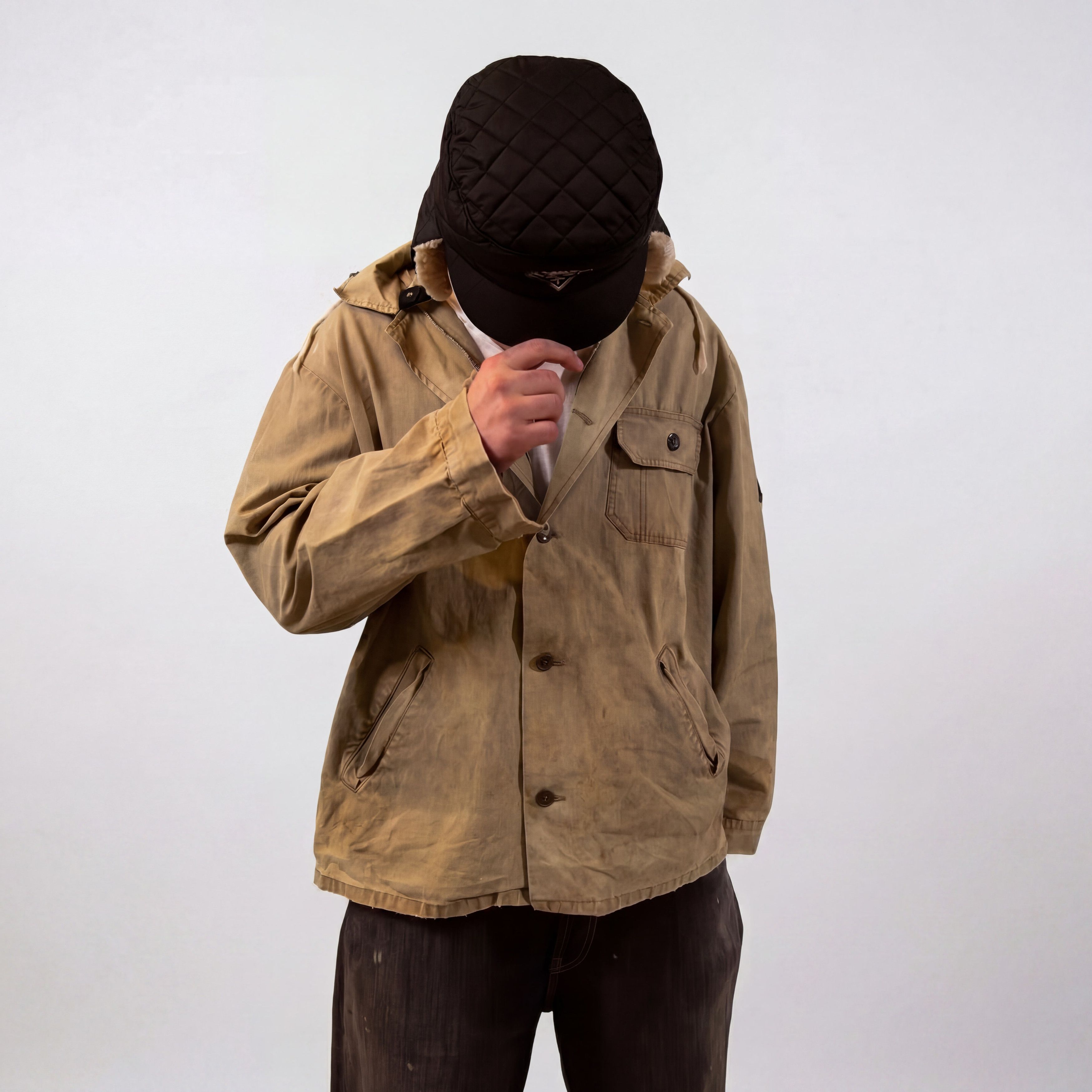 Vintage Vintage 60s Soviet Hooded Workwear Jacket Size US M / EU 48-50 / 2 - 2 Thumbnail