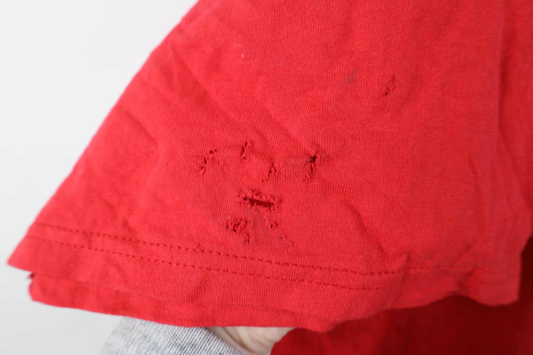Hanes Vintage 90s Y2K Hanes Blank Cotton Pocket T-Shirt Red Size US XXL / EU 58 / 5 - 4 Thumbnail