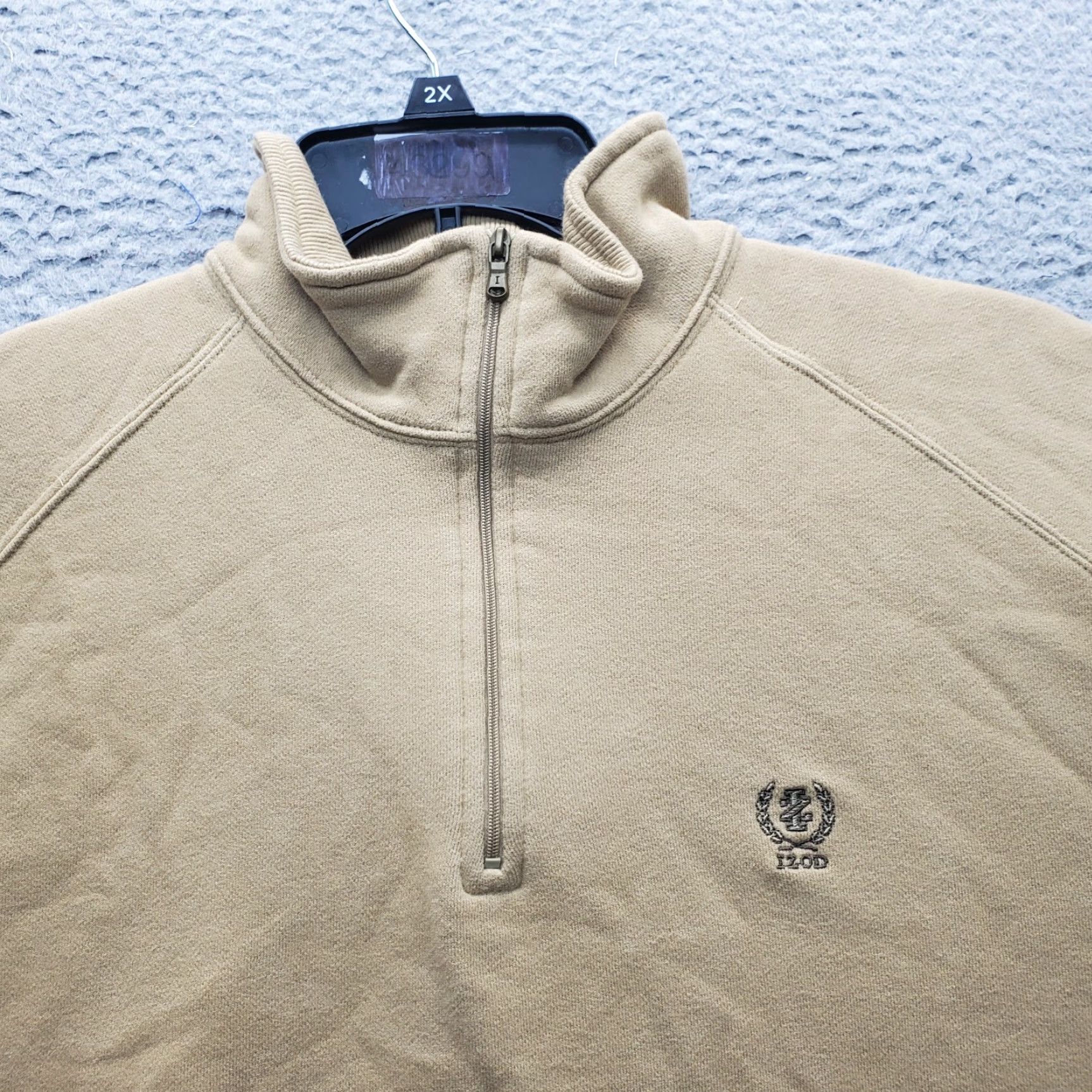 Izod IZOD Sweatshirt Mens XL Brown Embroidered Logo Raglan Sleeve 1/4 Zip Size US XL / EU 56 / 4 - 7 Thumbnail