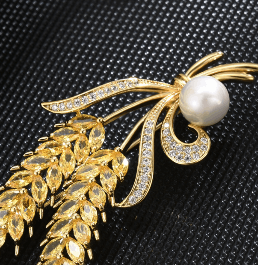 Japanese Brand Elegante Wheat Ear Brooch Size ONE SIZE - 3 Thumbnail