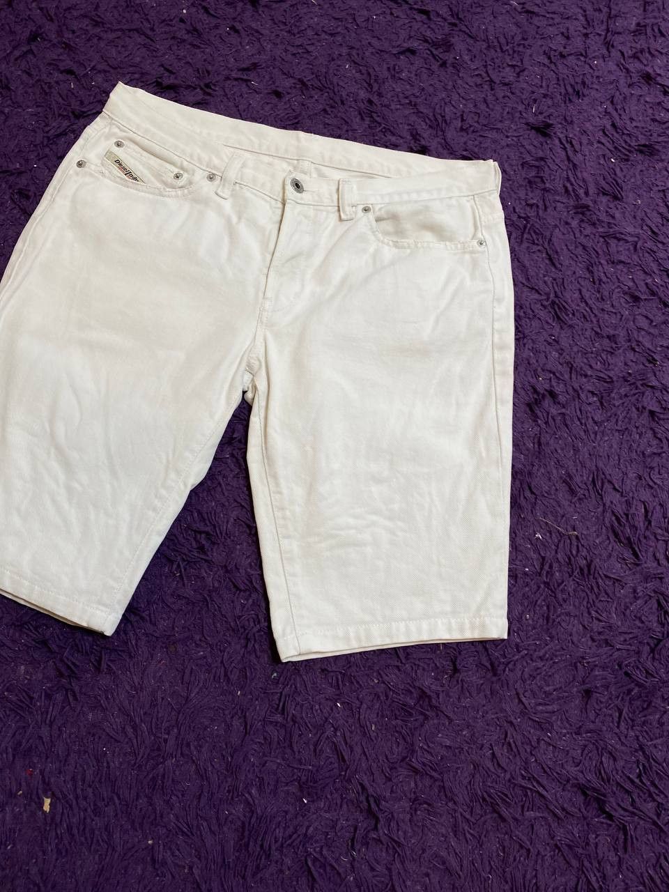 Diesel Diesel logo Vintage white denim Shorts Y2K made in Italy Size US 32 / EU 48 - 8 Thumbnail