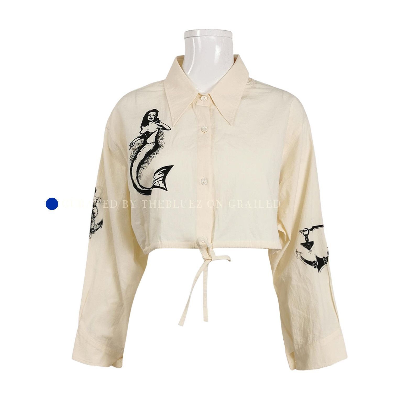 Prada Beige Octopus Graphic Button-Up Shirt Size US L / EU 52-54 / 3 - 1 Thumbnail