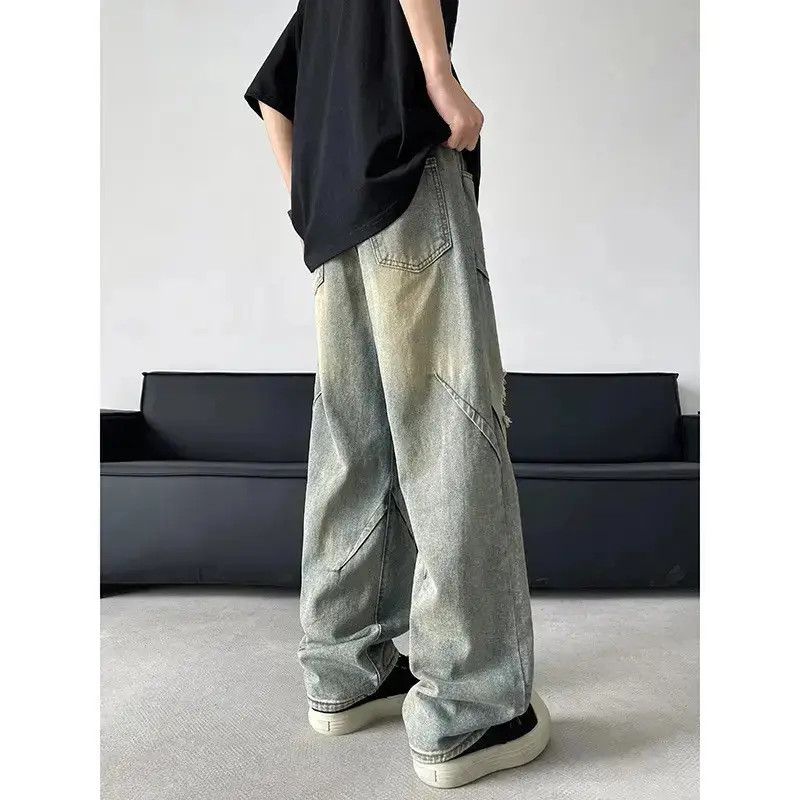Japanese Brand Retro loose straight leg slightly flared jeans Size US 32 / EU 48 - 3 Thumbnail