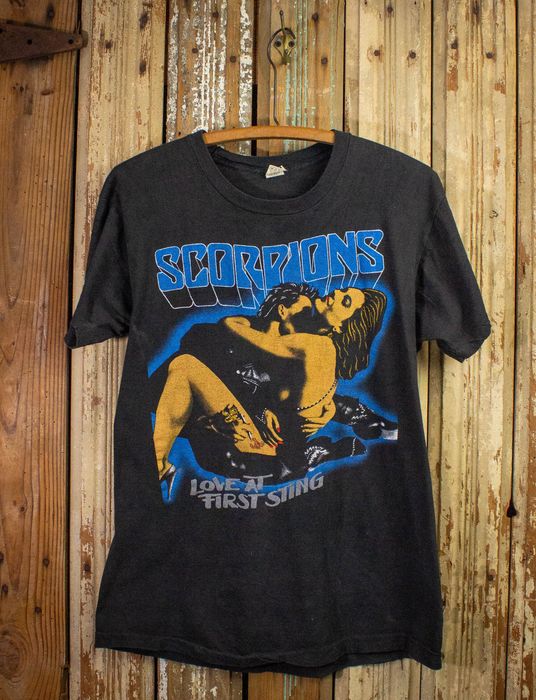 Vintage Vintage Scorpions Love At First Sting Concert T Shirt 1984 Grailed