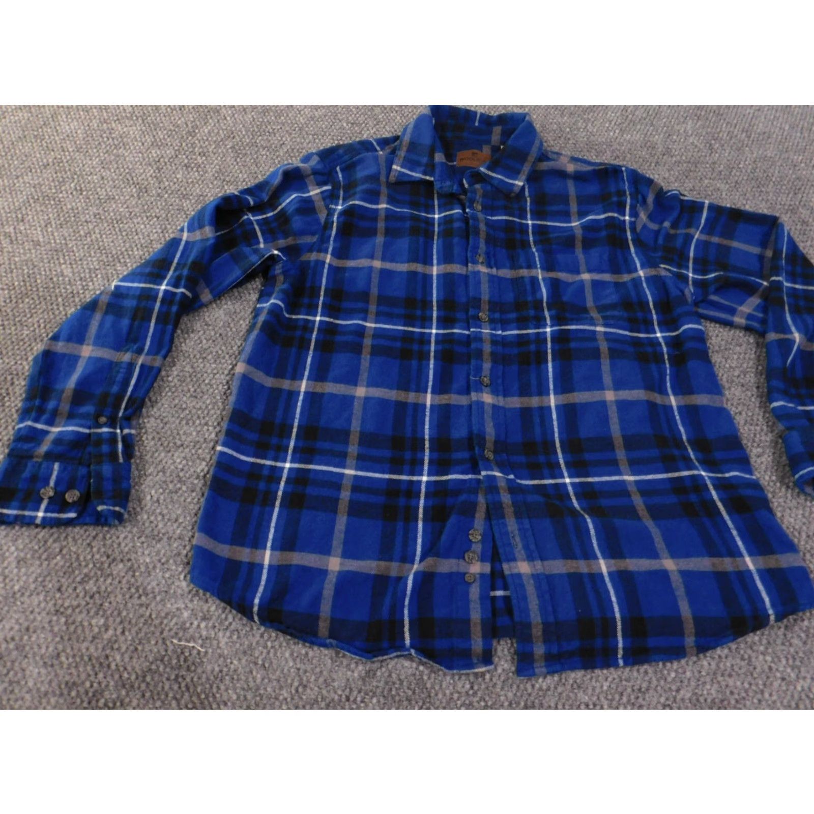 Vintage VINTAGE Woolrich Flannel Shirt Large Blue Mens Y2K Retro Button Up Outdoor Size US L / EU 52-54 / 3 - 3 Thumbnail