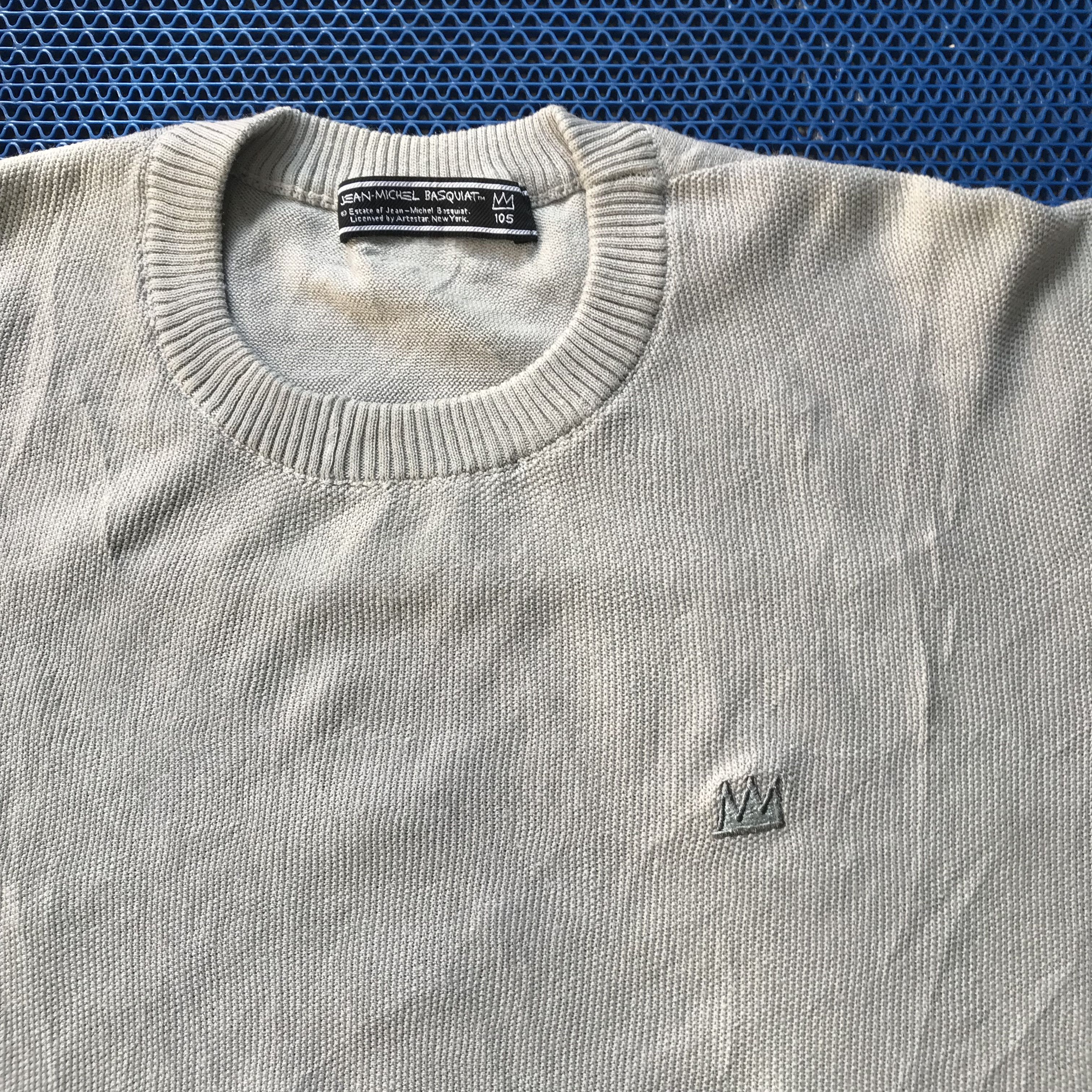 Jean-Michel Basquiat Vintage Jean michel basquiat JMB grey knitwear round colar Size US L / EU 52-54 / 3 - 5 Thumbnail
