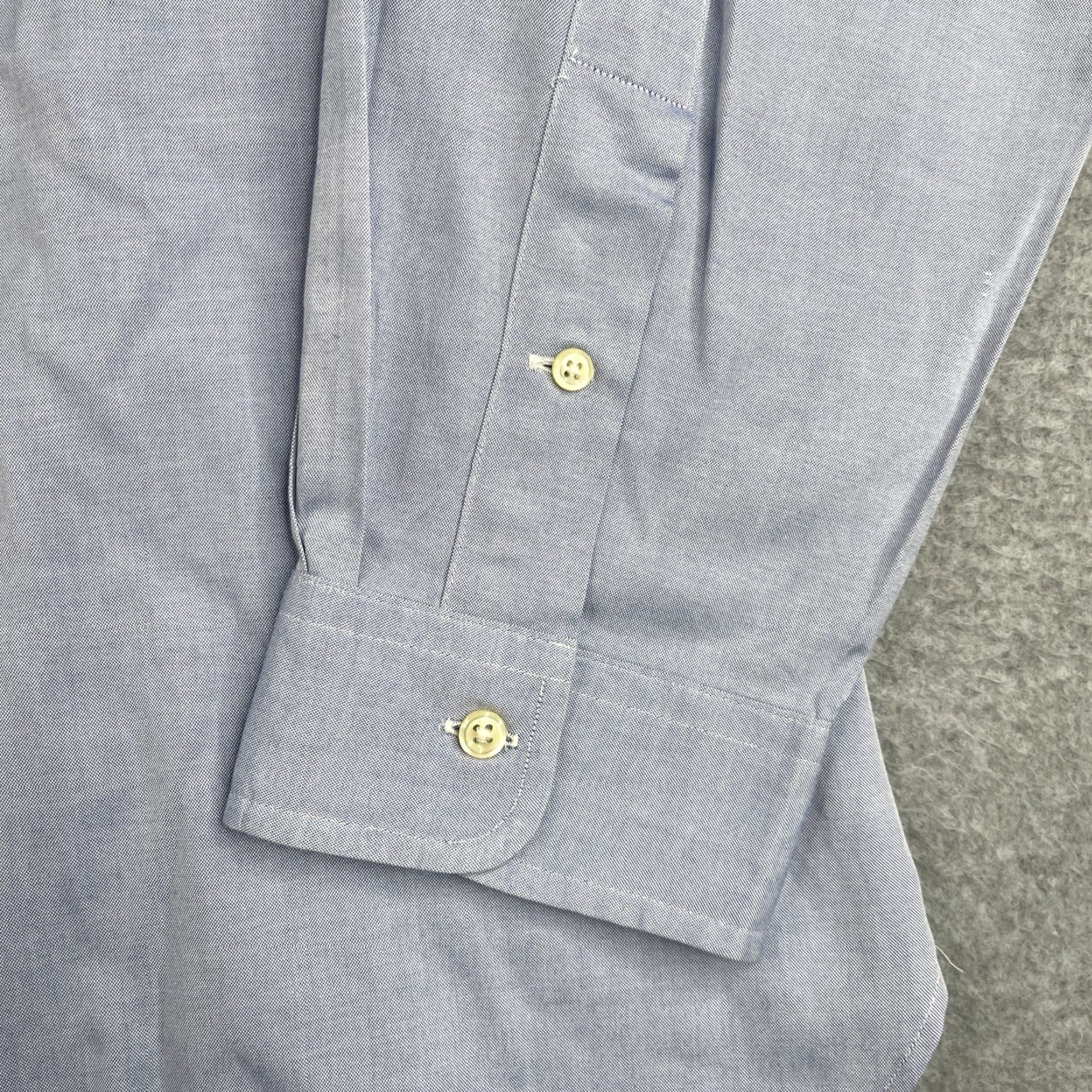 Ralph Lauren Ralph Lauren Shirt Dress Shirt Button-Down Long Sleeve Mens 18 Light Blue Navy Pony Casual Button Up Regular Cotton Wool? (Oops) Size US XXL / EU 58 / 5 - 2 Thumbnail