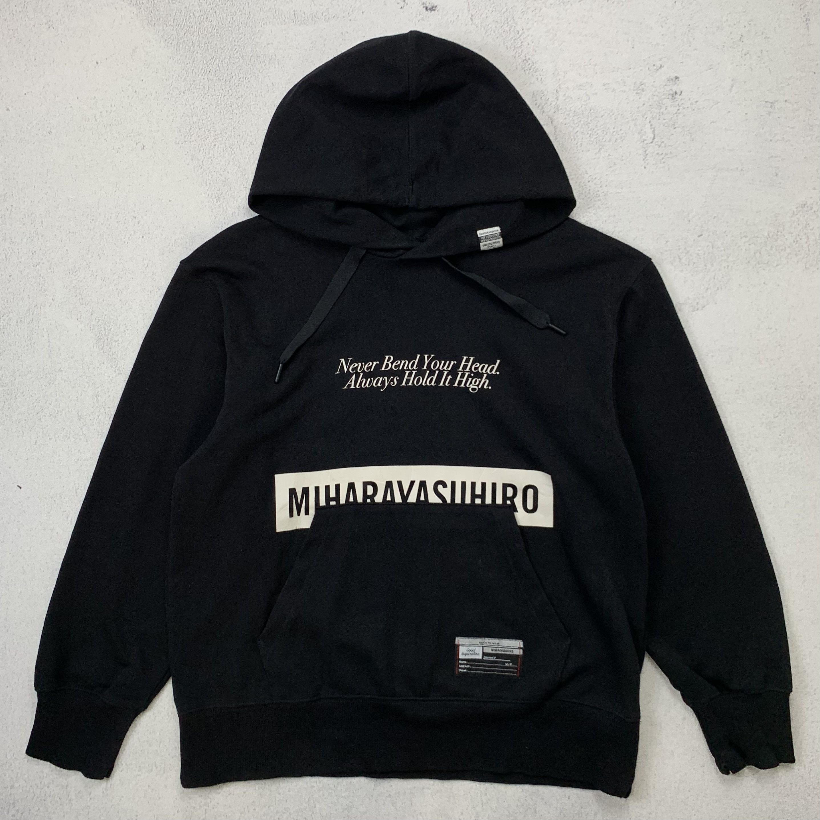 image of Miharayasuhiro Hoodie in Black, Men's (Size Medium)