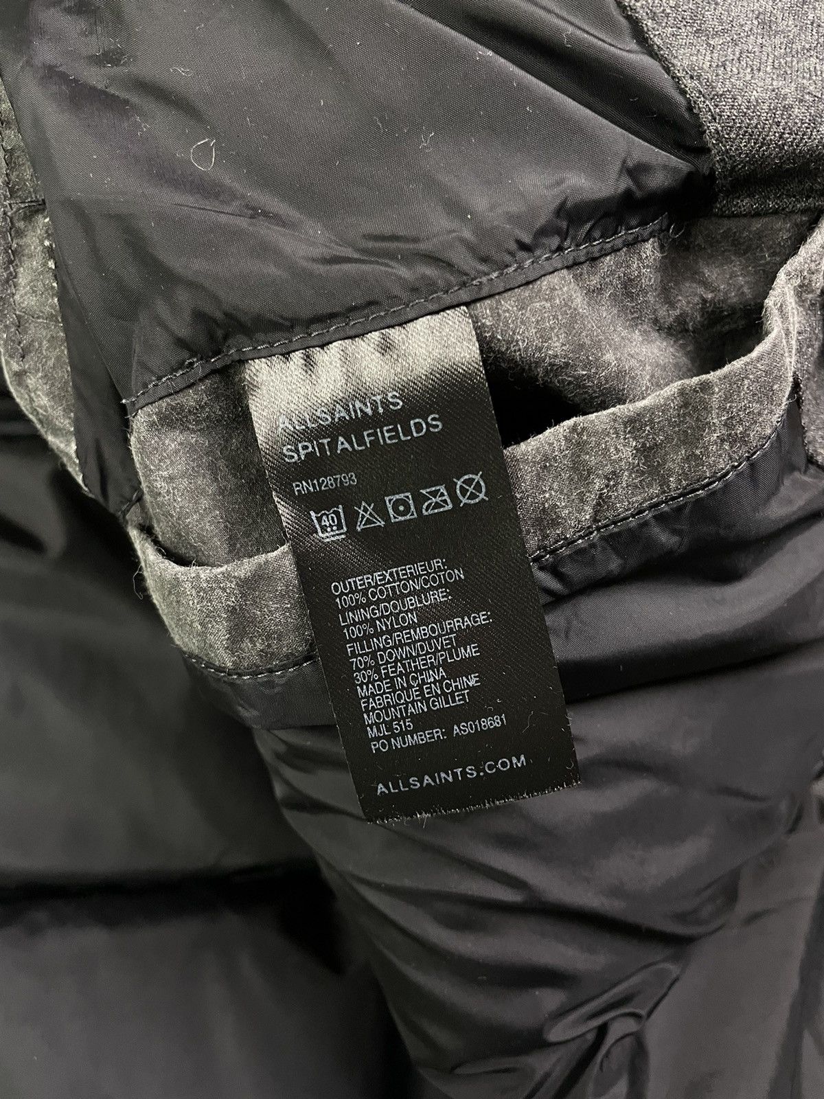 Allsaints Y2K Allsaints Vintage Washed Down Puffer Full Zip Vest Size US M / EU 48-50 / 2 - 6 Thumbnail