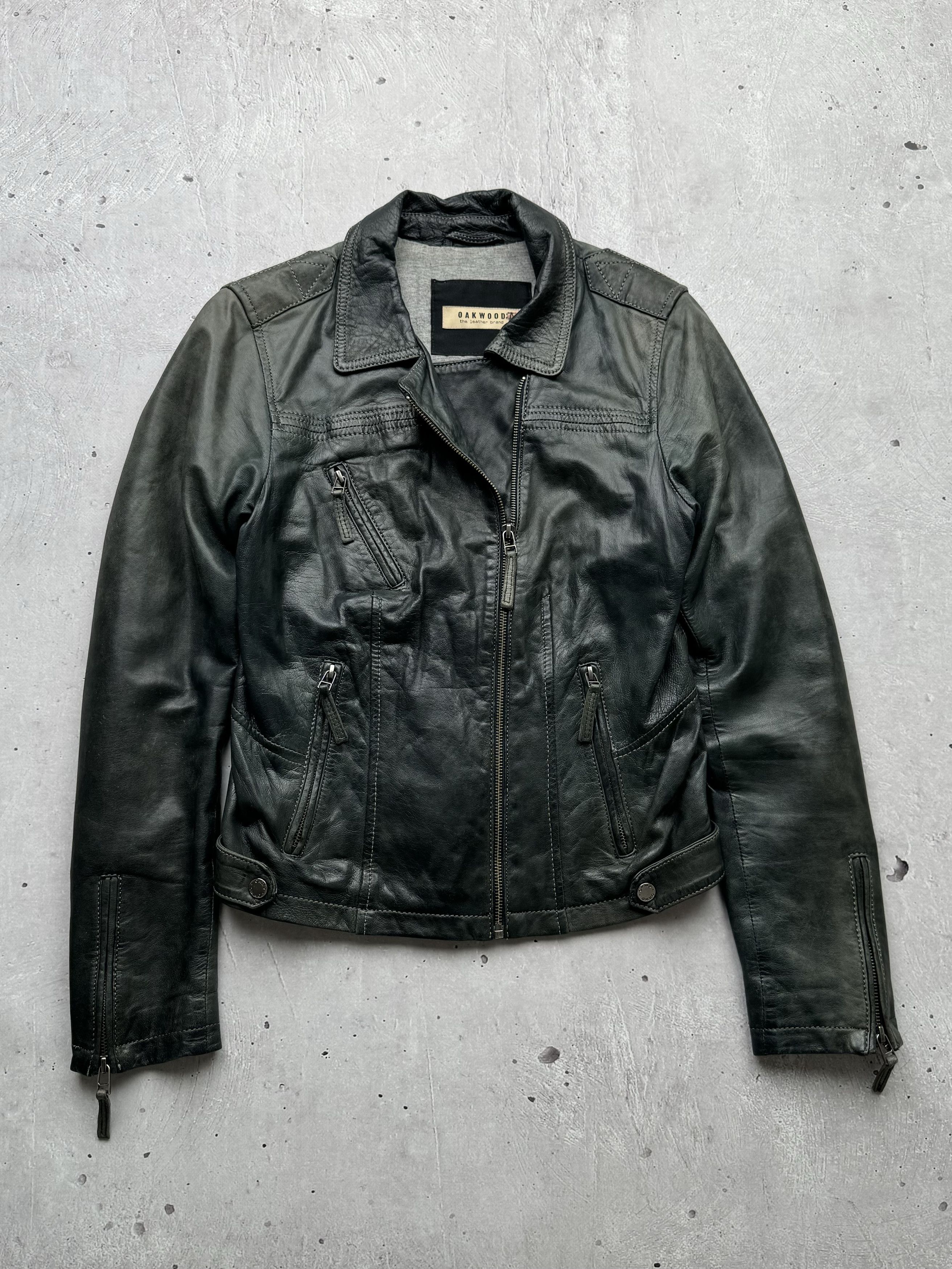 Genuine Leather Vintage Multi Zipped Sheep Leather Jacket Size M / US 6-8 / IT 42-44 - 1 Thumbnail