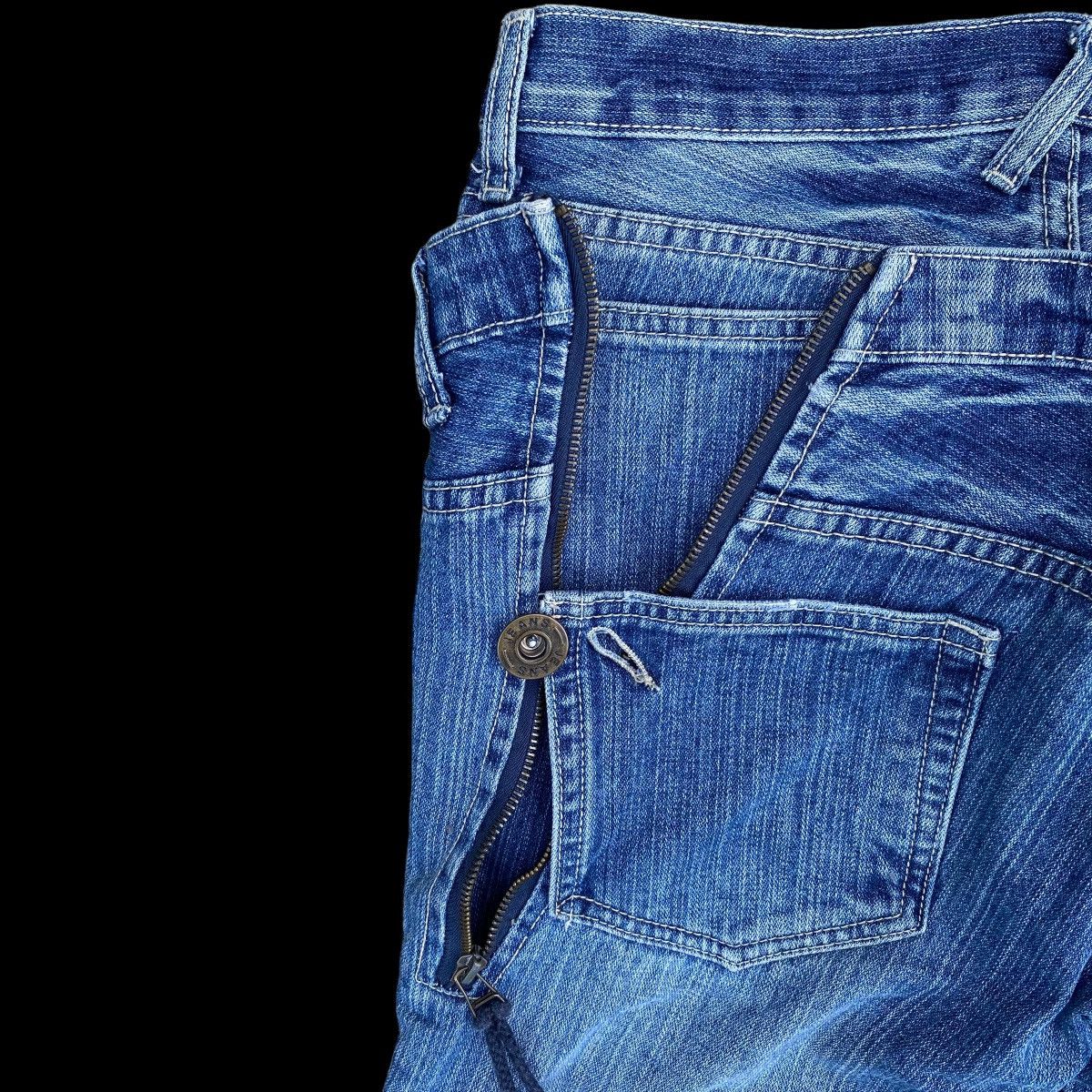 Hysteric Glamour × Japanese Brand Crazy Double Waist Thrashed Denim Jeans Size US 31 - 7 Thumbnail