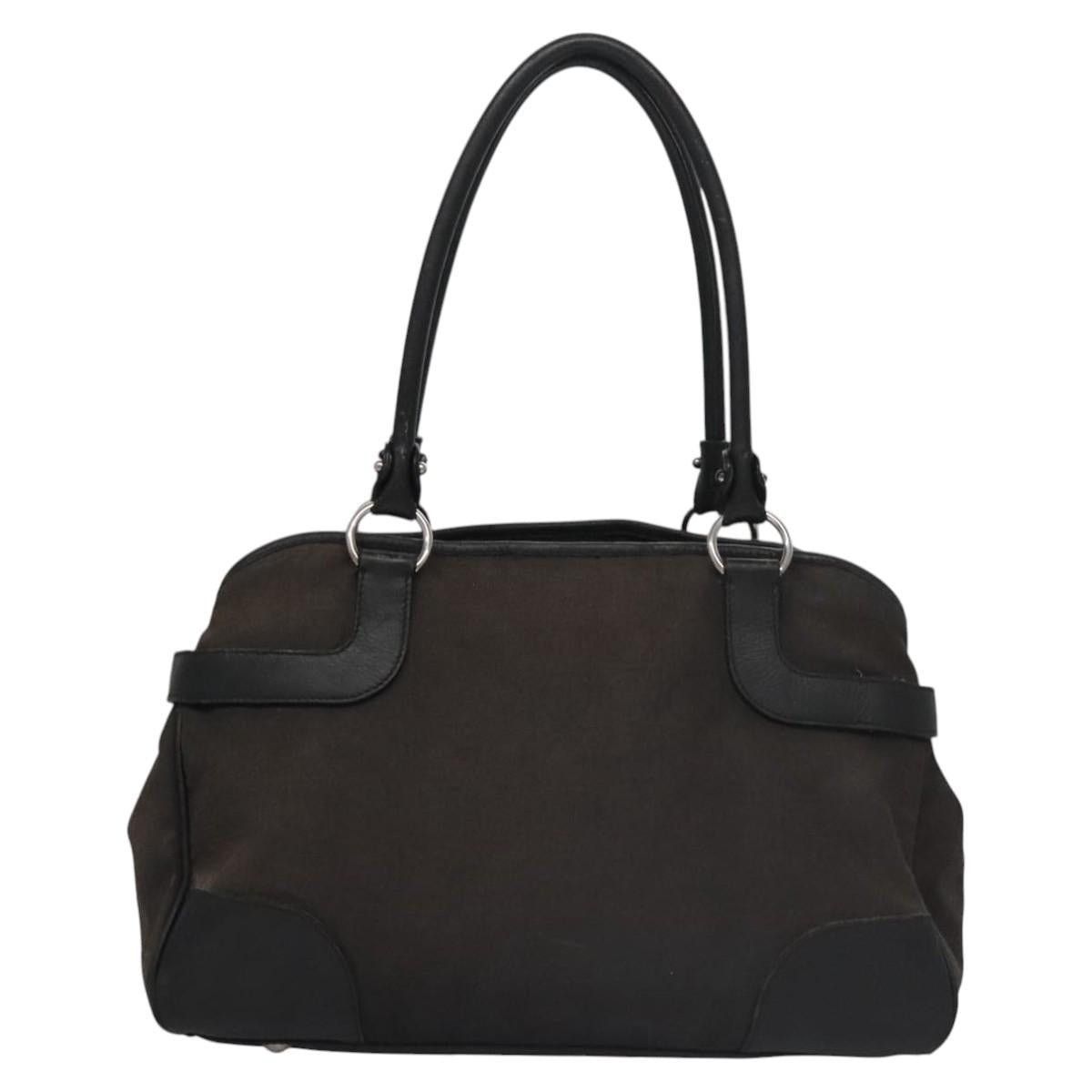 Salvatore Ferragamo Salvatore Ferragamo Hand Bag Canvas Leather Black Silver Size ONE SIZE - 2 Thumbnail