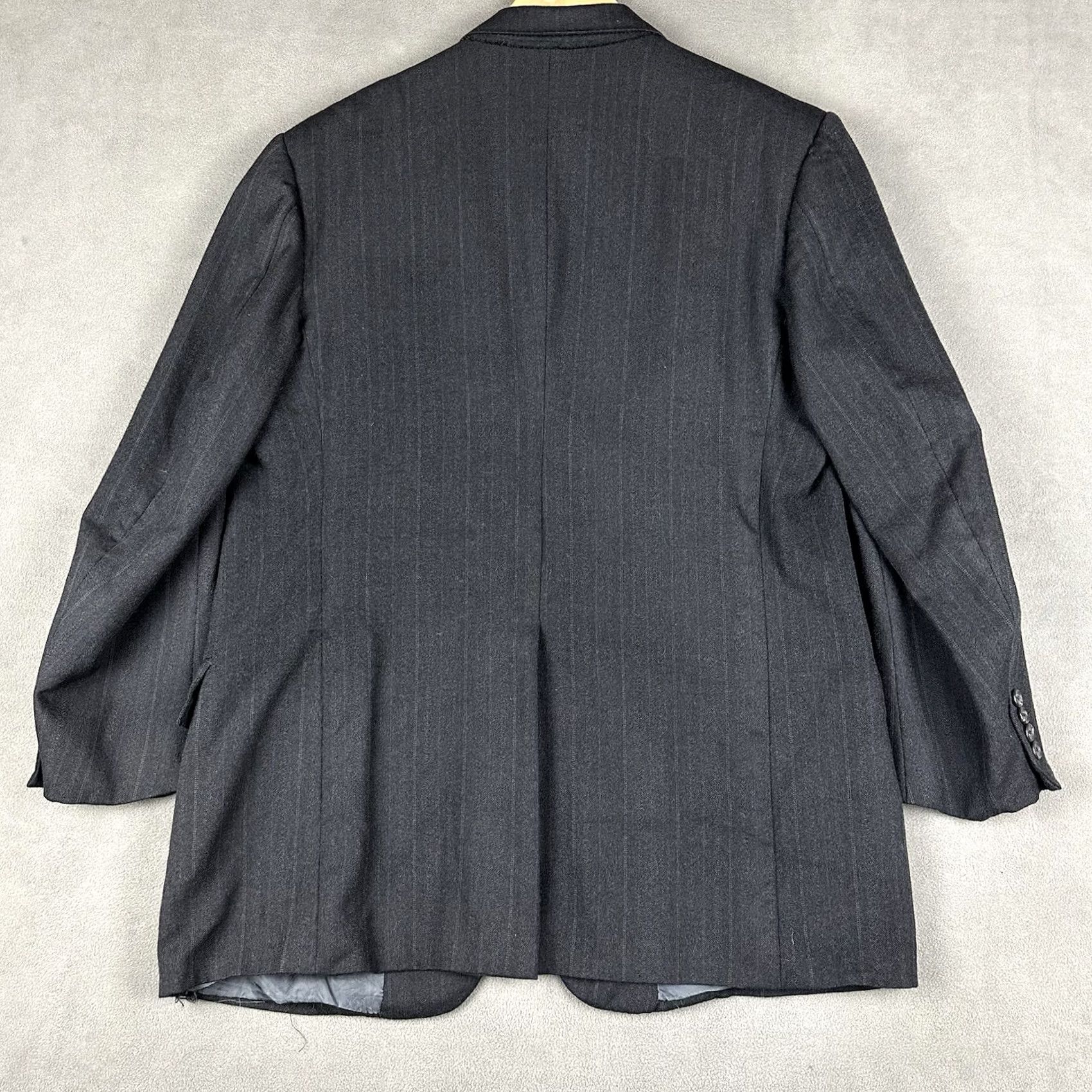Polo Ralph Lauren Vintage Polo Ralph Lauren Suit Jacket Mens 44R Gray Purple Striped Wool Peak FUC Size US XXL / EU 58 / 5 - 2 Thumbnail