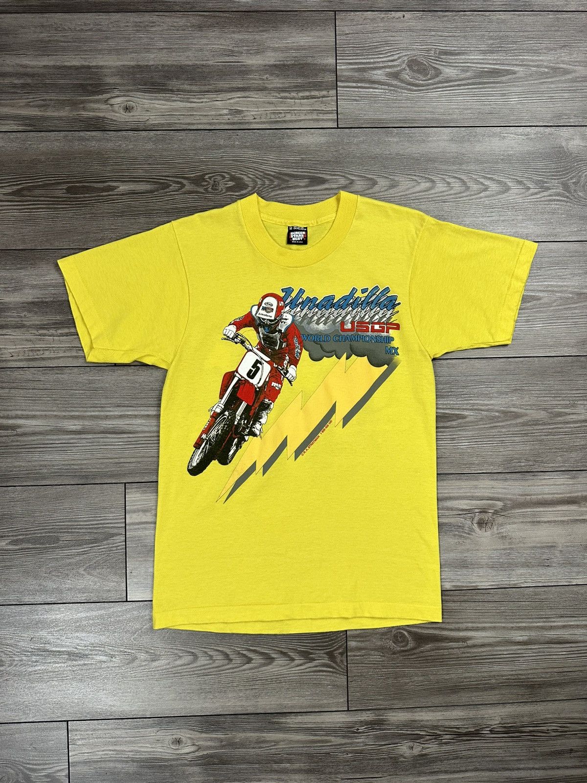 Vintage Vintage 80’s Unadilla Motocross Racing T Shirt Size US M / EU 48-50 / 2 - 1 Thumbnail