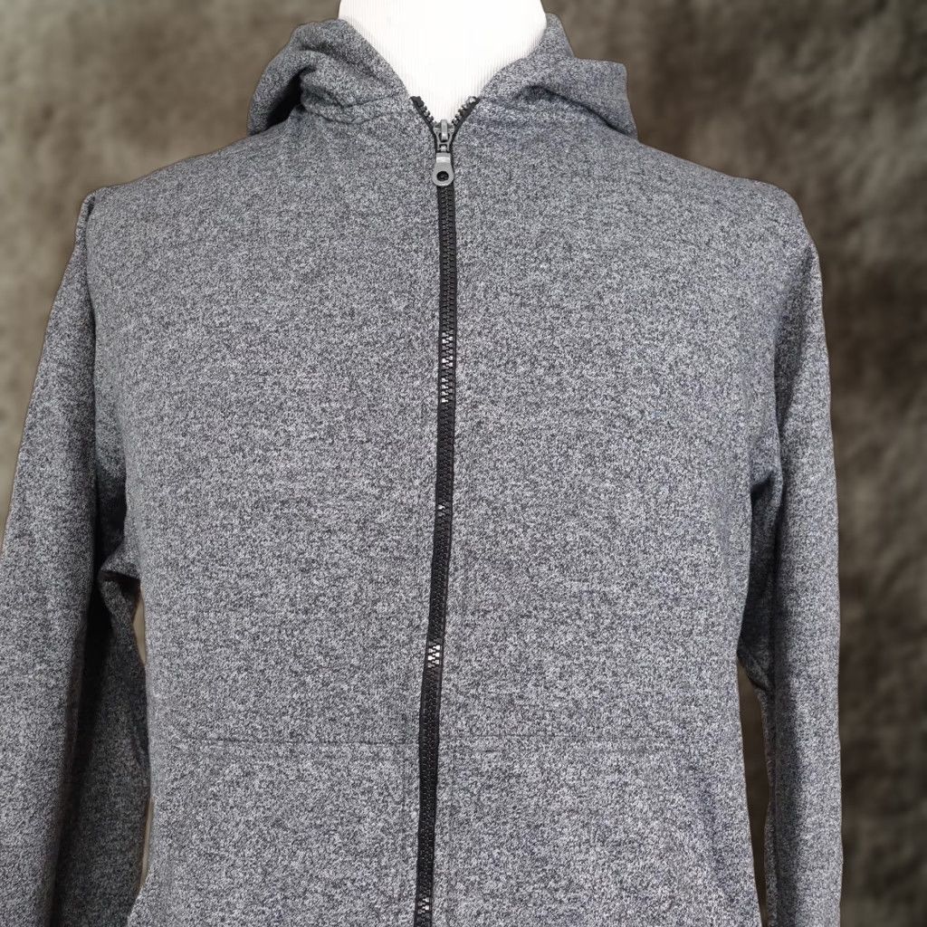 Phat Farm PHAT FARM Hoodie Mens M Gray Full Zip Sweatshirt 100% Polyester Hooded Front Zipper Logo Patch Size US M / EU 48-50 / 2 - 1 Thumbnail