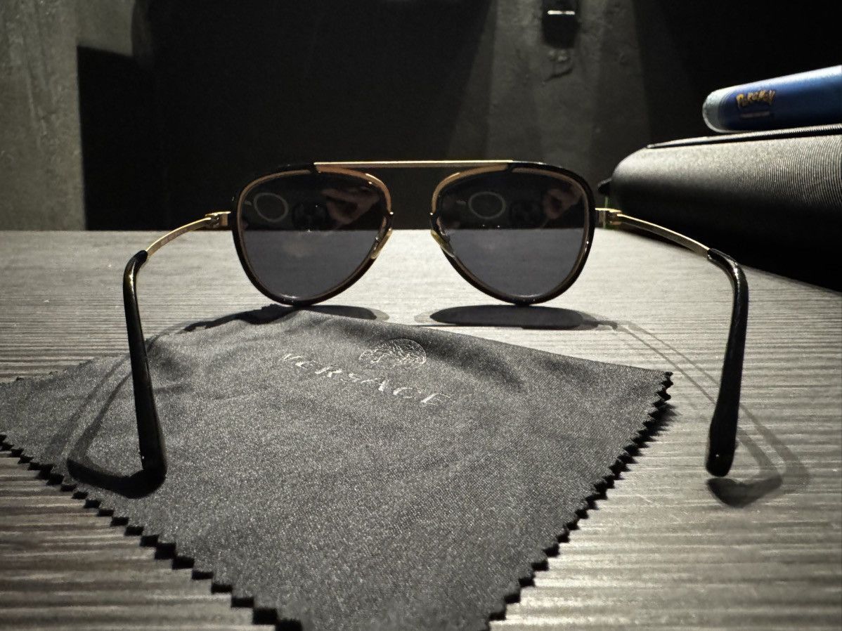 Versace Versace VE2193 142887 56 Tribute Gold/Black Sunglasses Size ONE SIZE - 3 Thumbnail