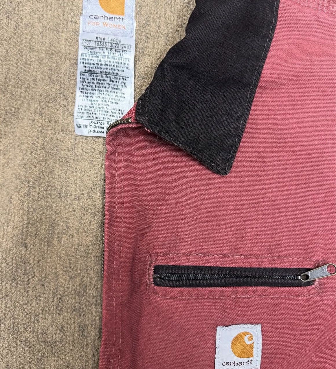 Carhartt Carhartt Detroit Jacket (WJ097) Vintage Rose XL Size US XL / EU 56 / 4 - 3 Thumbnail
