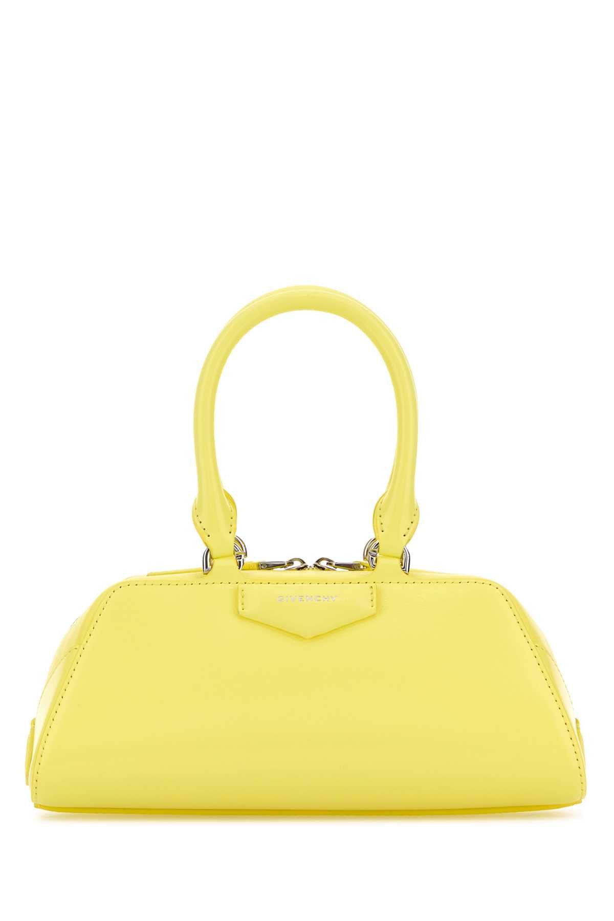 Givenchy Yellow Leather Mini Antigona East-West Handbag Size ONE SIZE - 1 Thumbnail